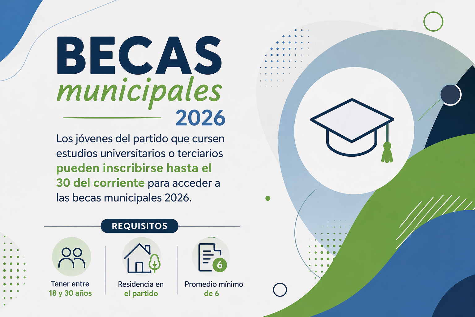Nuevas becas universitarias para jóvenes del partido